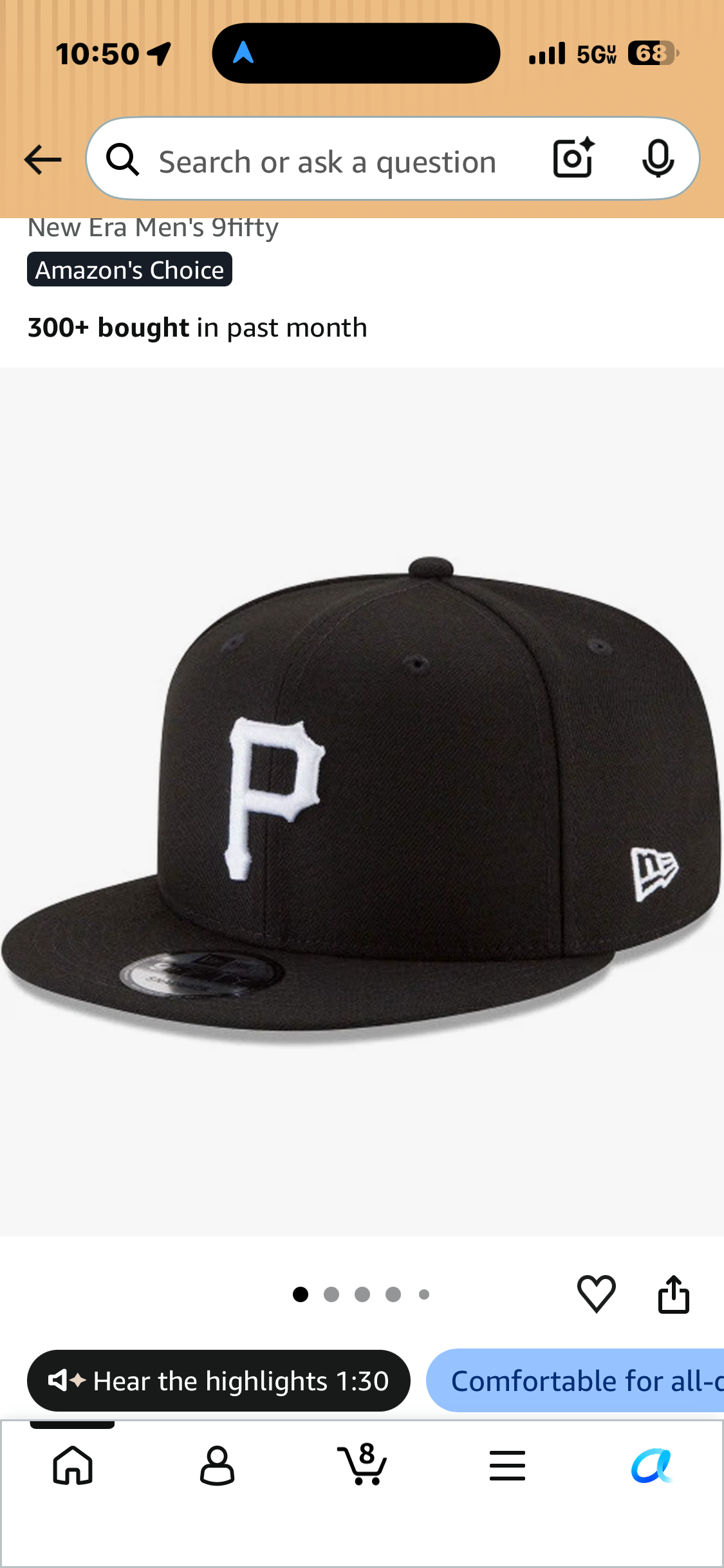 Black New Era Pittsburgh Pirates cap with white P embroidery and flat brim