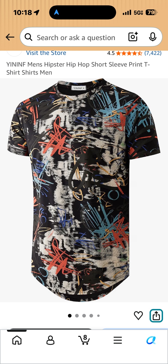 YININF black short-sleeve T-shirt with multicolor graffiti print