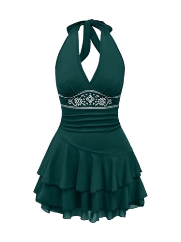 Dark Green Printed