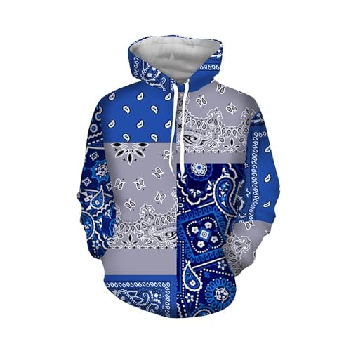 Blue Bandana Hoodie
