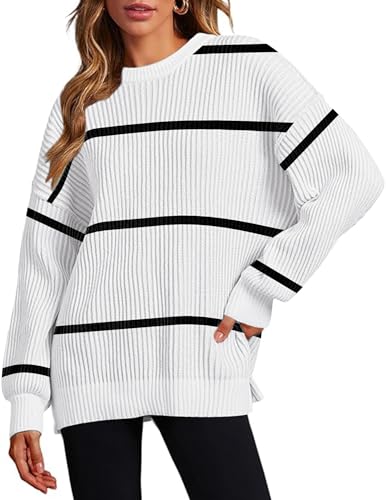 Black Striped White Color Blocked